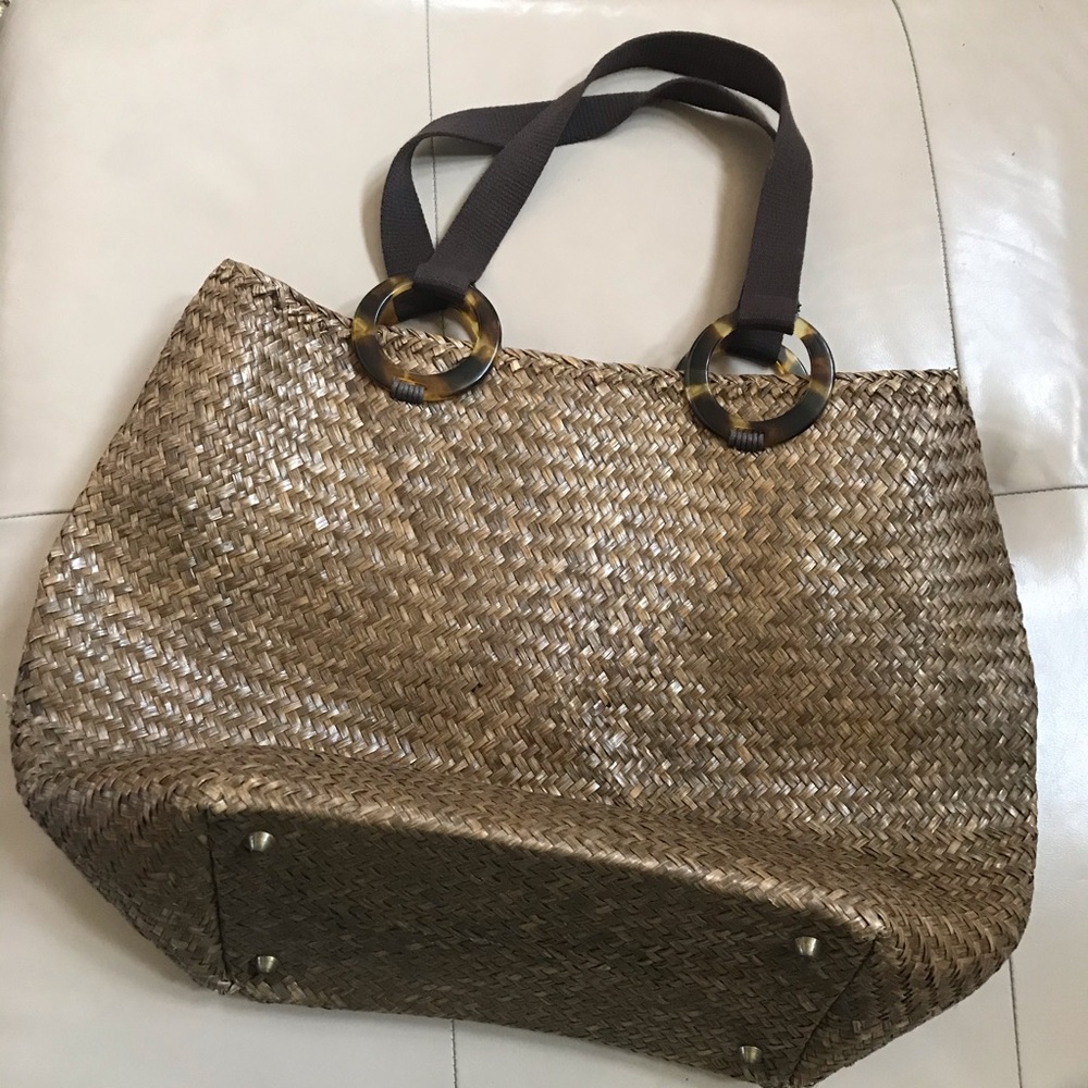 Gail DeLoach Asiaphile Large Straw Bag